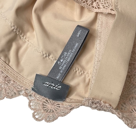 Aerie Bralette Womens Small Lace Daisy Chain V Neck Racerback Bra Pink Blush - Picture 9 of 11